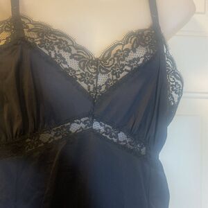 Vintage Gaymode Penny Intimate Slip Lace Black Size 36